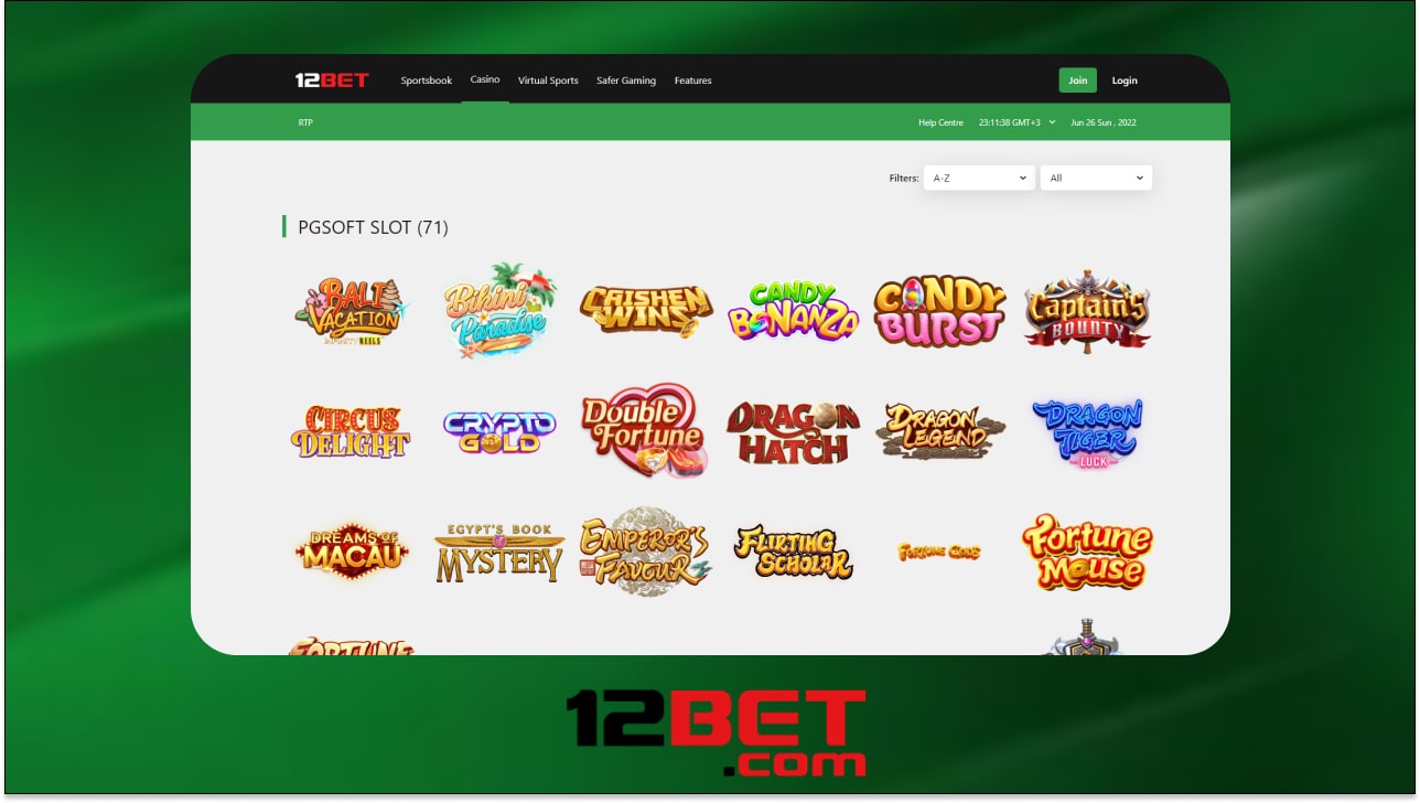 12Bet Online Slots 