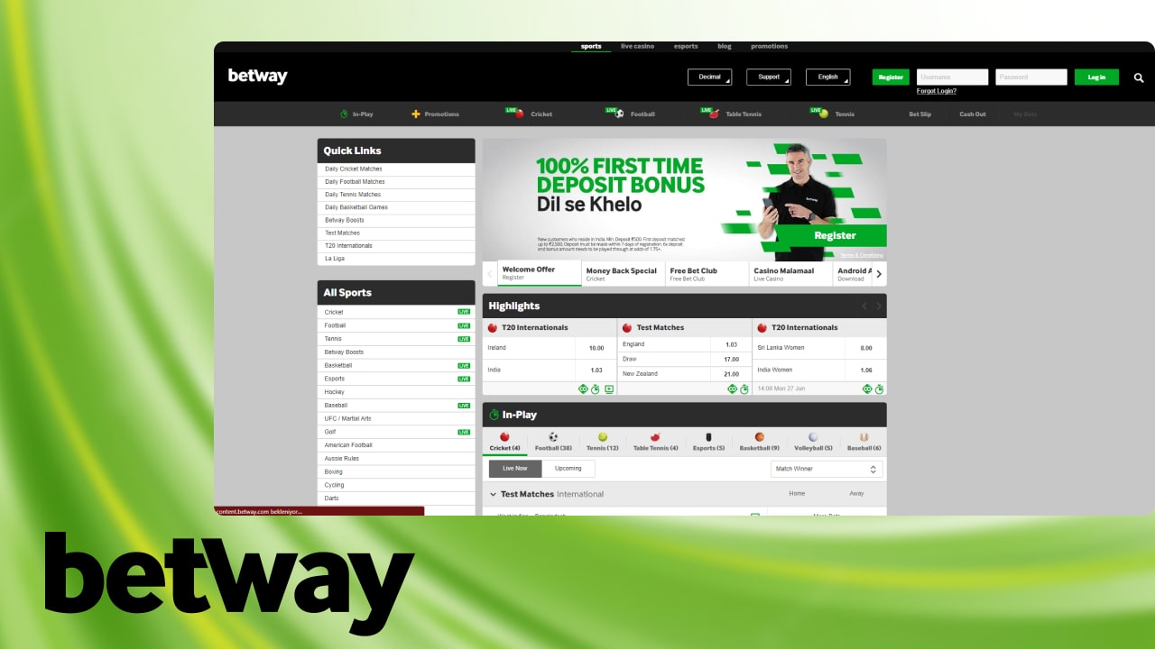 betway mobile casino and betting site
