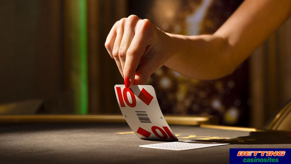 baccarat cards close vie in online casino studio