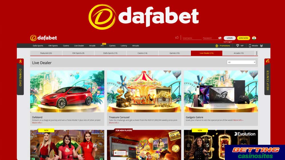 dafabet live dealer games bettingcasinosites.in