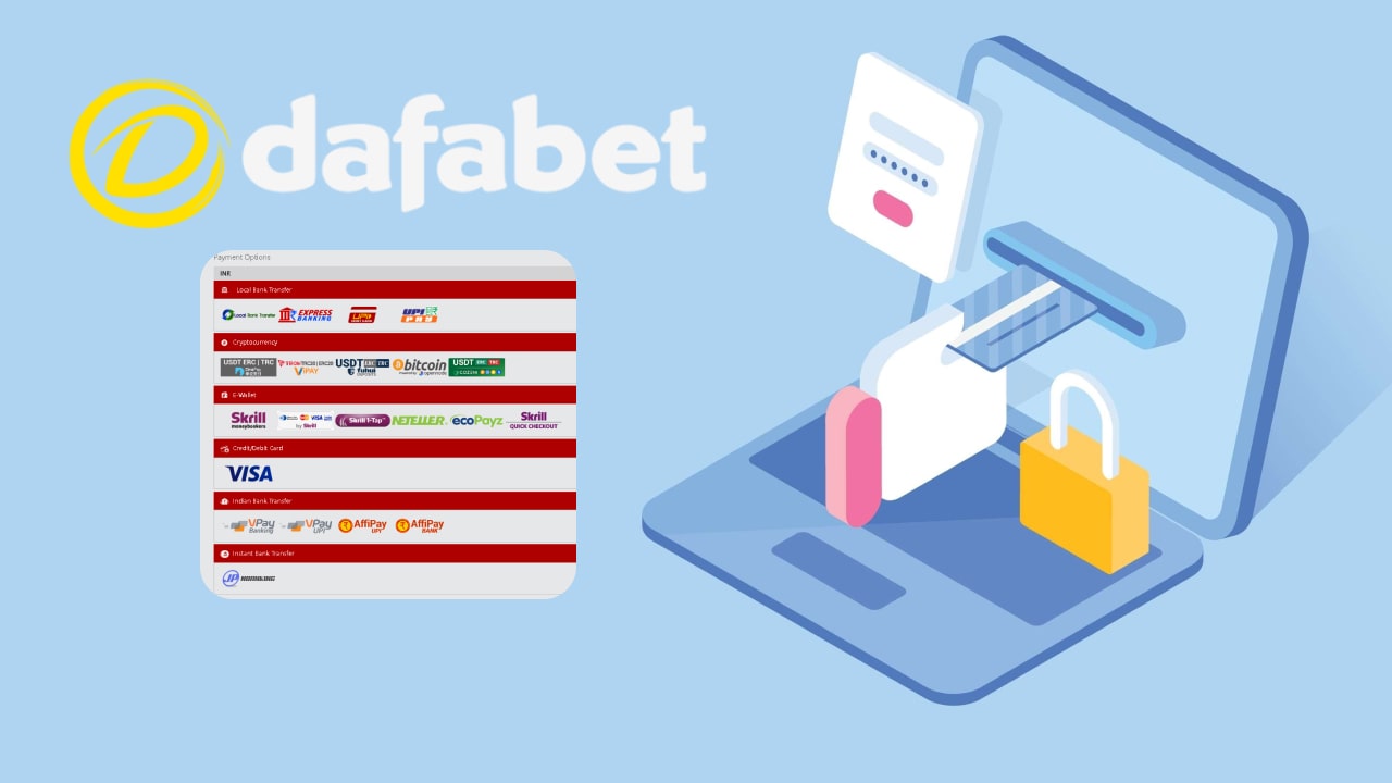 Deposit methods at Dafabet