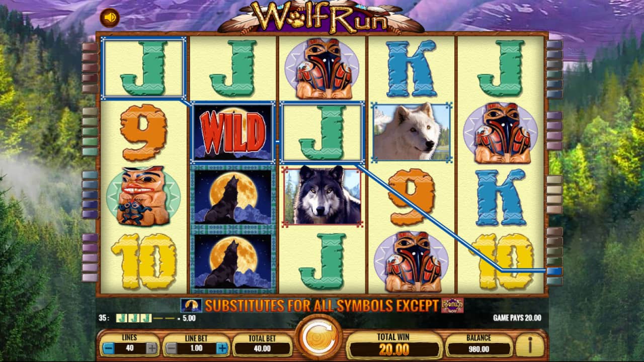 Wolf Run slot game symbols